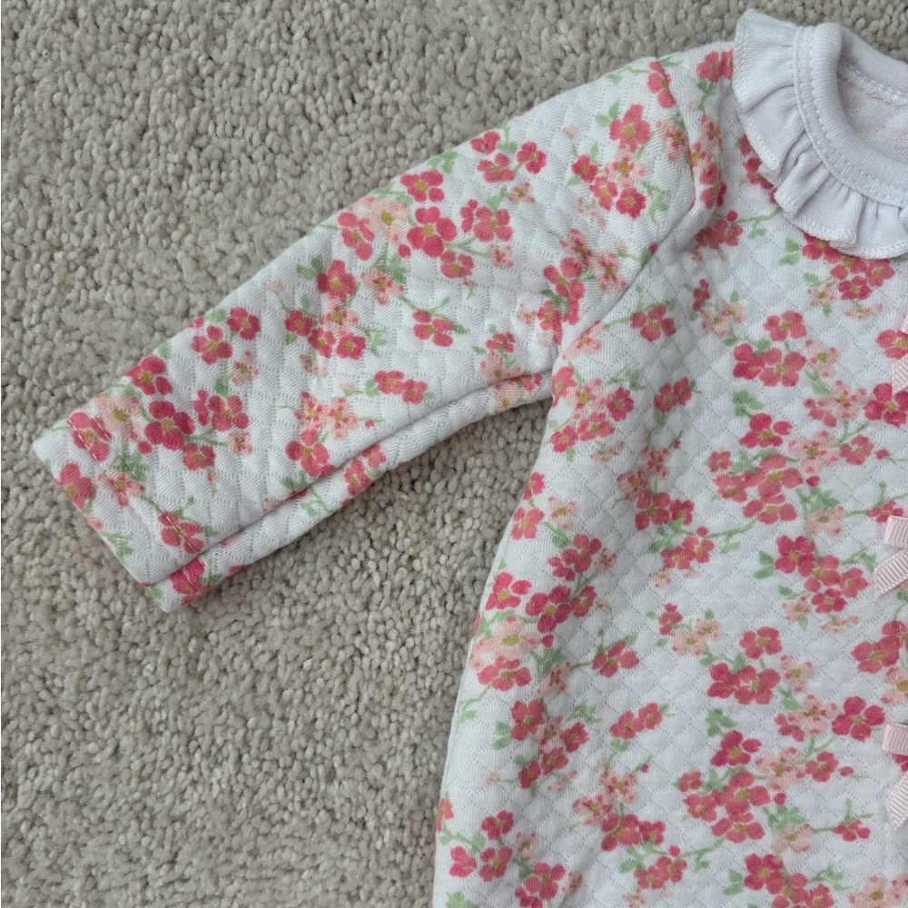 Laura Ashley Pink Floral Footie - Picture 4 of 12